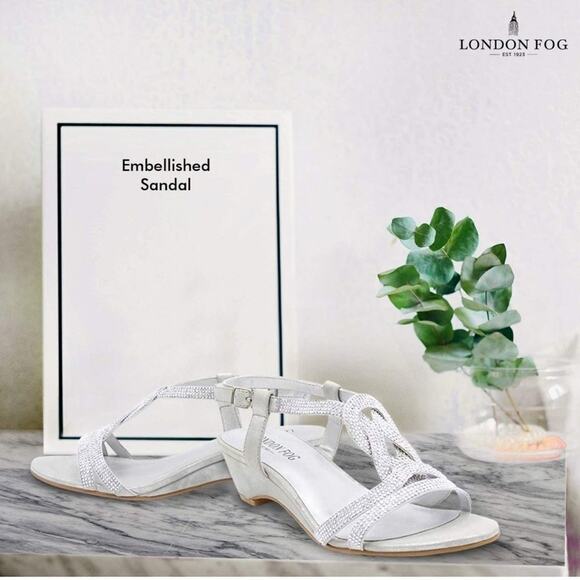 London Fog Women’s Sandals sz 9.5 Demi-Wedge NEW # bag 50-E - Picture 6 of 7